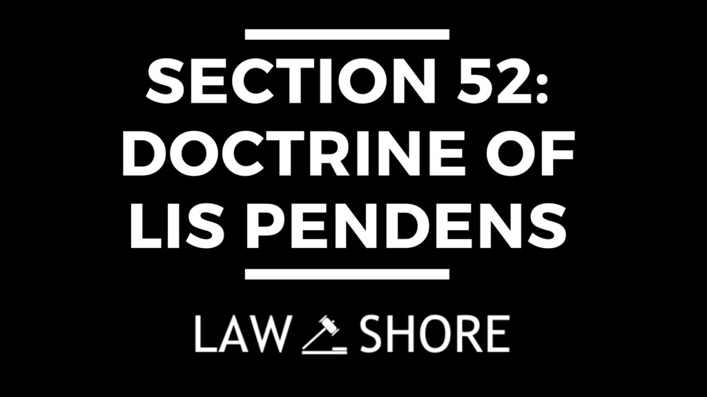 Doctrine of lis pendens