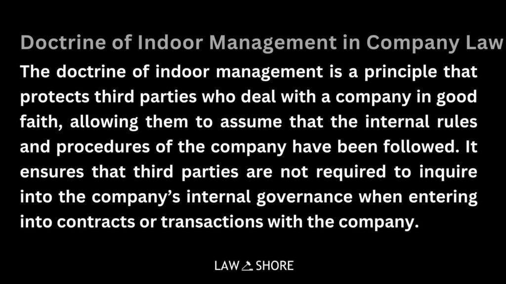 Doctrine of Indoor Management